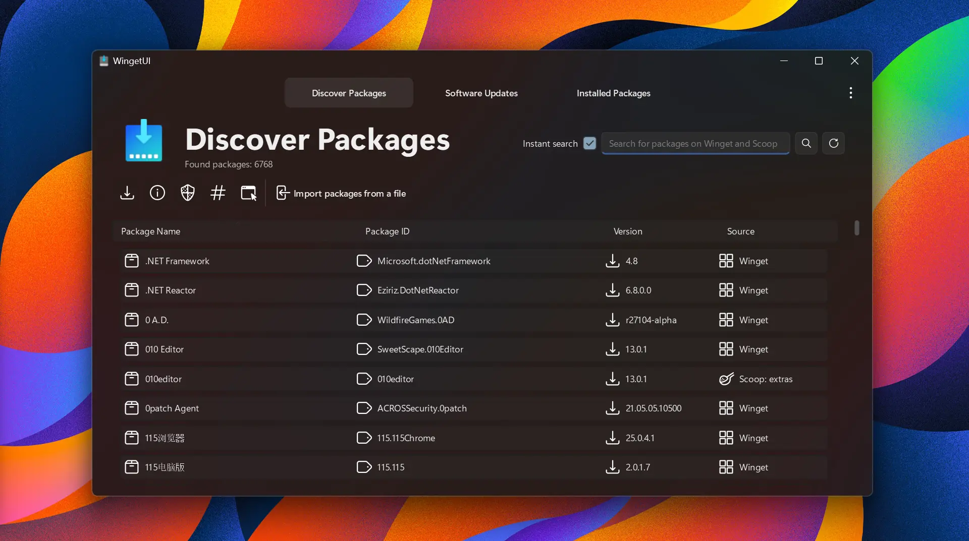 UniGetUI(开源免费软件包管理器)