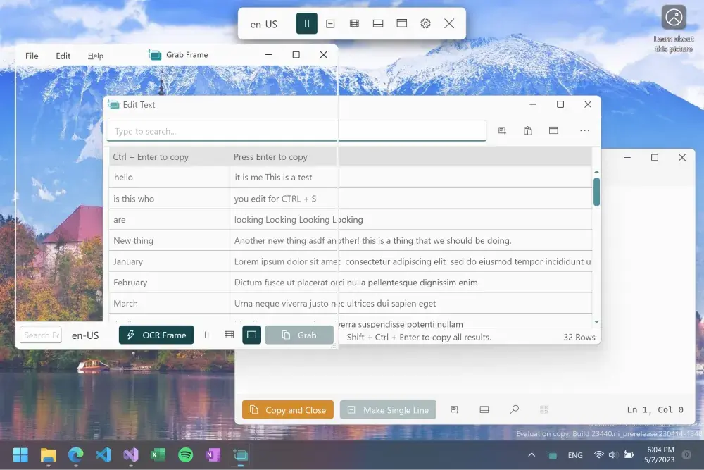 Text Grab(开源免费OCR识别软件)