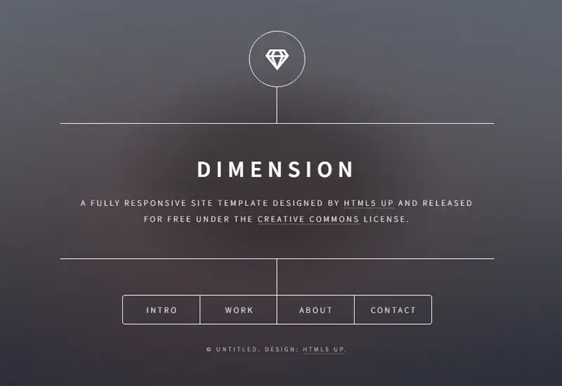 HTML纯静态深灰色英文个人主页网站源码