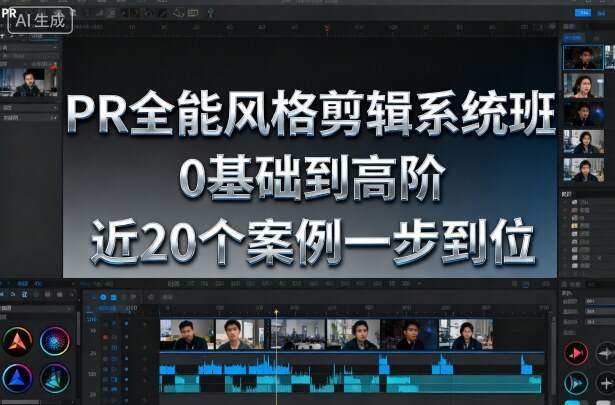 PR全能风格剪辑系统班，0基础到高阶，近20个案例一步到位