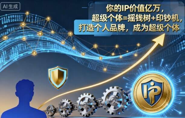 你的IP价值亿万，超级个体=摇钱树+印钞机，打造个人品牌，成为超级个体