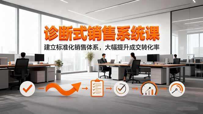 （16435期）诊断式销售系统课，建立标准化销售体系，大幅提升成交转化率