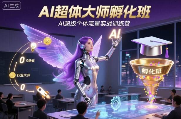 AI超体大师孵化班，AI超级个体流量实战训练营