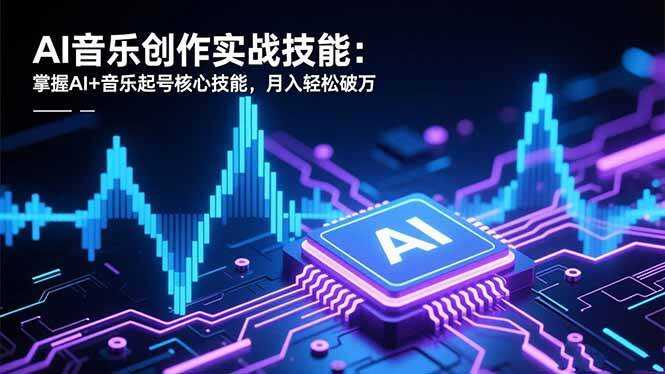 （16600期）AI音乐创作实战技能：掌握AI+音乐起号核心技能，月入轻松破万