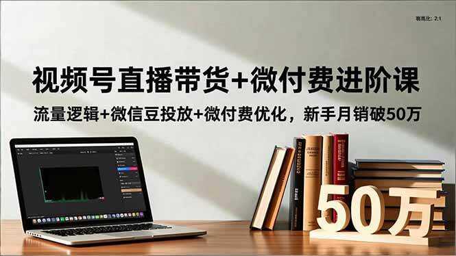 （16684期）视频号直播带货+微付费进阶课：流量逻辑+微信豆投放+微付费优化，新手月销破50万