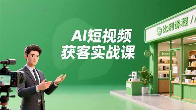 （16747期）AI短视频获客实战课，数字人创作、实体行业应用、精准引流，30天获取客源月入6万+