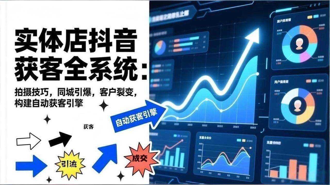 （17090期）2026实体店抖音获客全系统：拍摄技巧，同城引爆，客户裂变，构建自动获客引擎
