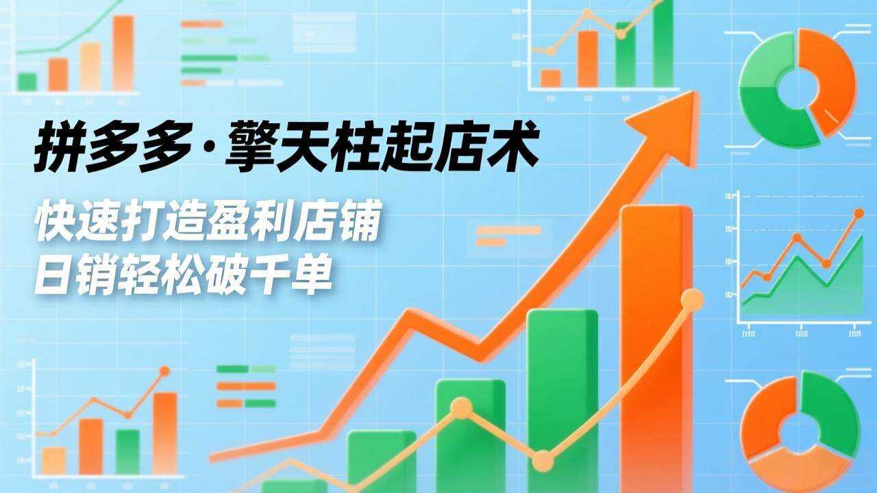 （17149期）拼多多·擎天柱起店术，爆流布局、利润起飞、不断流，快速打造盈利店铺，日销轻松破千单