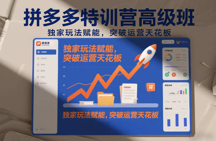 拼多多特训营高阶班，独家玩法赋能，突破运营天花板（更新26年1月）