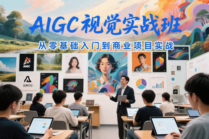 AIGC视觉实战班，从零基础入门到商业项目实战